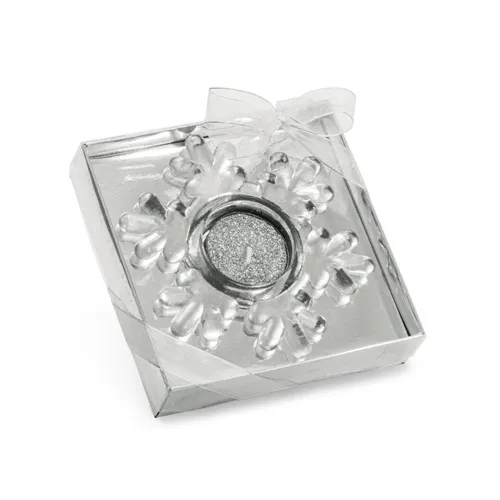 Candela decorativa a forma di fiocco di neve